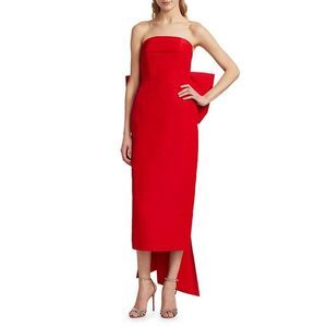 Alexia María Margaret Bow Silk Dress US 2 $1195